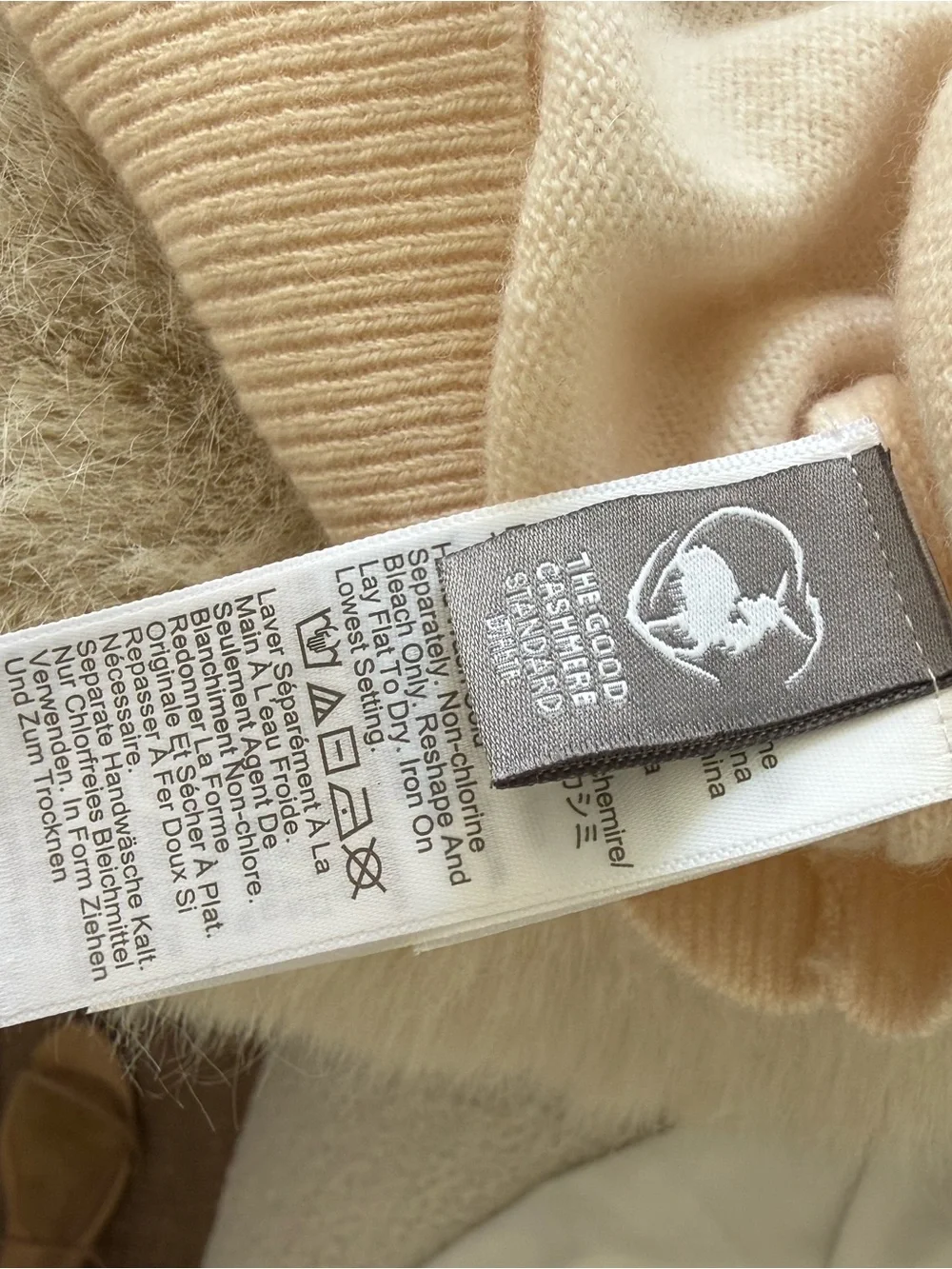 J. Crew Women's Light Cream V-Neck Cashmere Sweater